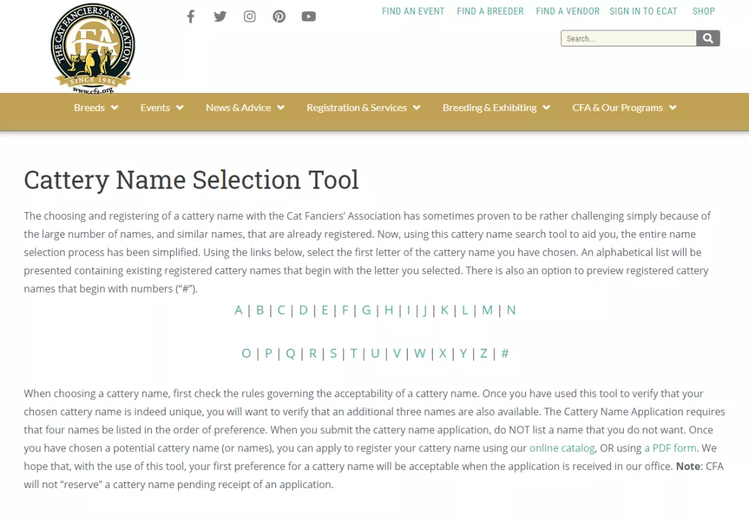 如何查询CFA和TICA注册的正规猫舍